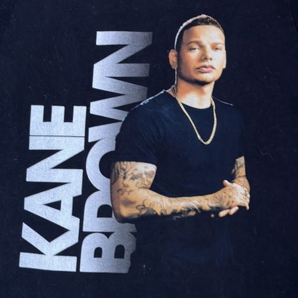 Kane Brown Concert Tour Double Sided Black Graphic Tee Bella Canvas Small - Picture 2 of 5